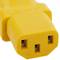 Electrical cord IEC60320 C13 to schuko layered male in yellow 1.8m