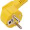 Electrical cord IEC60320 C13 to schuko layered male in yellow 1.8m