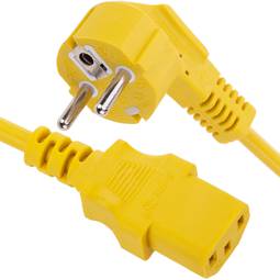 Cavo elettrico IEC60320 C13 per Schuko machio strati a giallo 3m