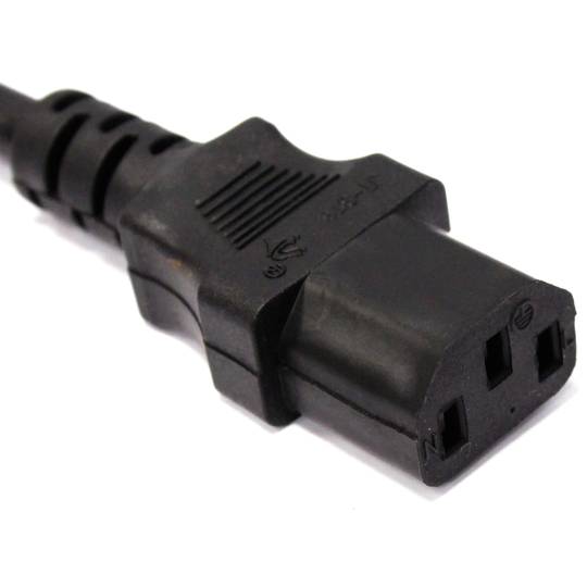 Cabo elétrico 3x0.75mm2 IEC60320-C13-C14 fêmea para 1,8 encaracolado masculino