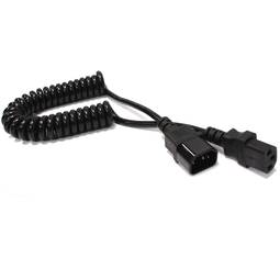 Electric cable 3x0.75mm2 IEC60320-C13-C14 female to male 3m curly