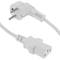 Netzkabel IEC-60320 weiß C13 SCHUKO-Stecker 1,8m
