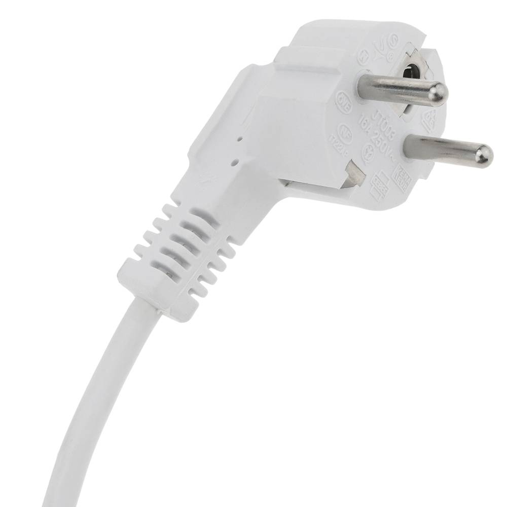 Netzkabel IEC-60320 weiß C13 SCHUKO-Stecker 1,8m