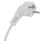 Cable d'alimentació IEC-60320 blanc C13 SCHUKO-mascle 3m