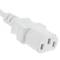 Cable d'alimentació IEC-60320 blanc C13 SCHUKO-mascle 3m