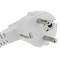 Cable d'alimentació IEC-60320 blanc C13 SCHUKO-mascle 3m