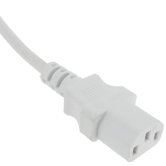 Voedingskabel IEC-60320 wit C13 Schuko mannelijk 5 m