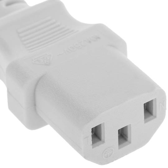 Netzkabel IEC-60320 weiss C13-C14 3 m