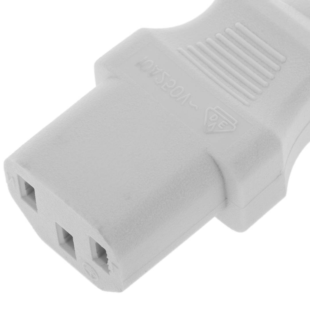 Câble d'alimentation IEC-60320 blanc C13-C14 3 m - Cablematic