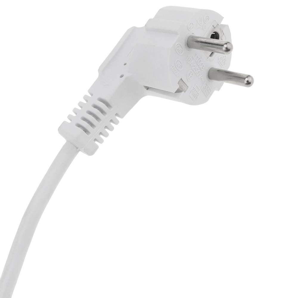 Kabel sieciowy IEC-60320 biały SCHUKO męski 1,8 m warstwowy C13