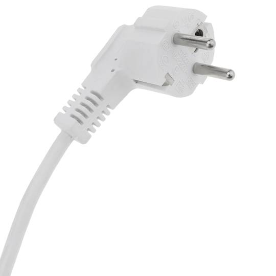 Netzkabel IEC-60320 weiß C13-Winkel SCHUKO-Stecker 3m