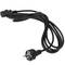 Cabo elétrico IEC60320 C13 para Schuko masculino retro em preto 1,8m
