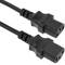 Elektrische Kabel IEC60320 C13 bis Schuko gerade Stecker in schwarz 5m