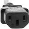 Elektrische Kabel IEC60320 C13 bis Schuko gerade Stecker in schwarz 5m