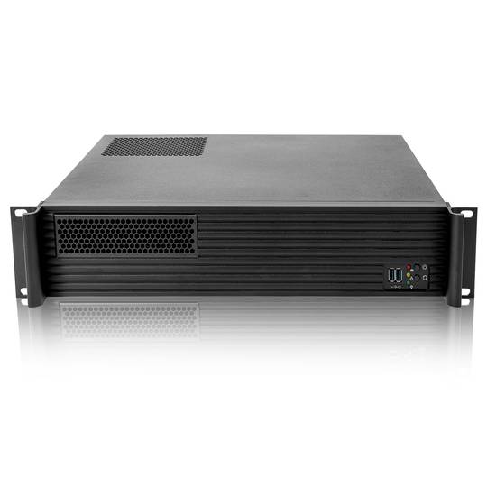 Châssis Rack 19" 4U RackMatic Pour Serveur ATX - Profondeur 390mm - 5 Baies 3,5" - Ventilateurs Inclus