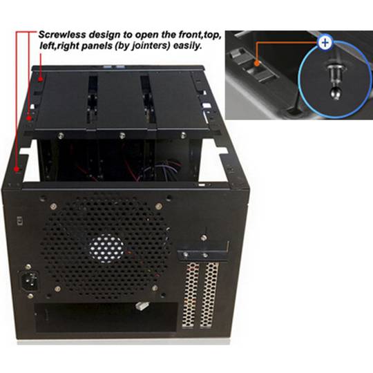 Caja mini-ITX DTX de 320x250x220mm