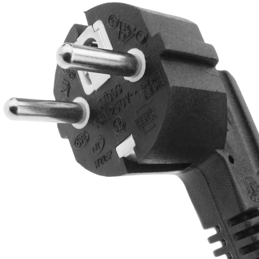 Câble Secteur Standard IEC C13 vers Schuko Mâle Coudé 3x1.5mm² 1.5