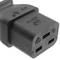 Cabo elétrico 3x1,5mm² IEC60320 C19-fêmea para Schuko-macho 1m