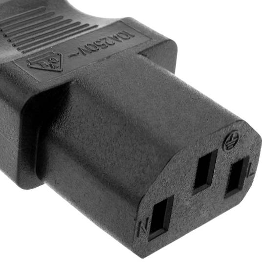 Câble électrique 3x1.5mm² IEC60320 C13-femelle vers C14-mâle 1.8m