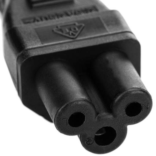 Kabel elektryczny British Standard BS-1363-1 do IEC-60320-C5 1,8 m czarny