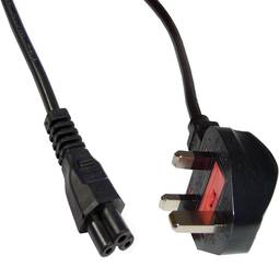 Cable elèctric British Standard BS-1363-1 a IEC-60320-C5 de 3m negre