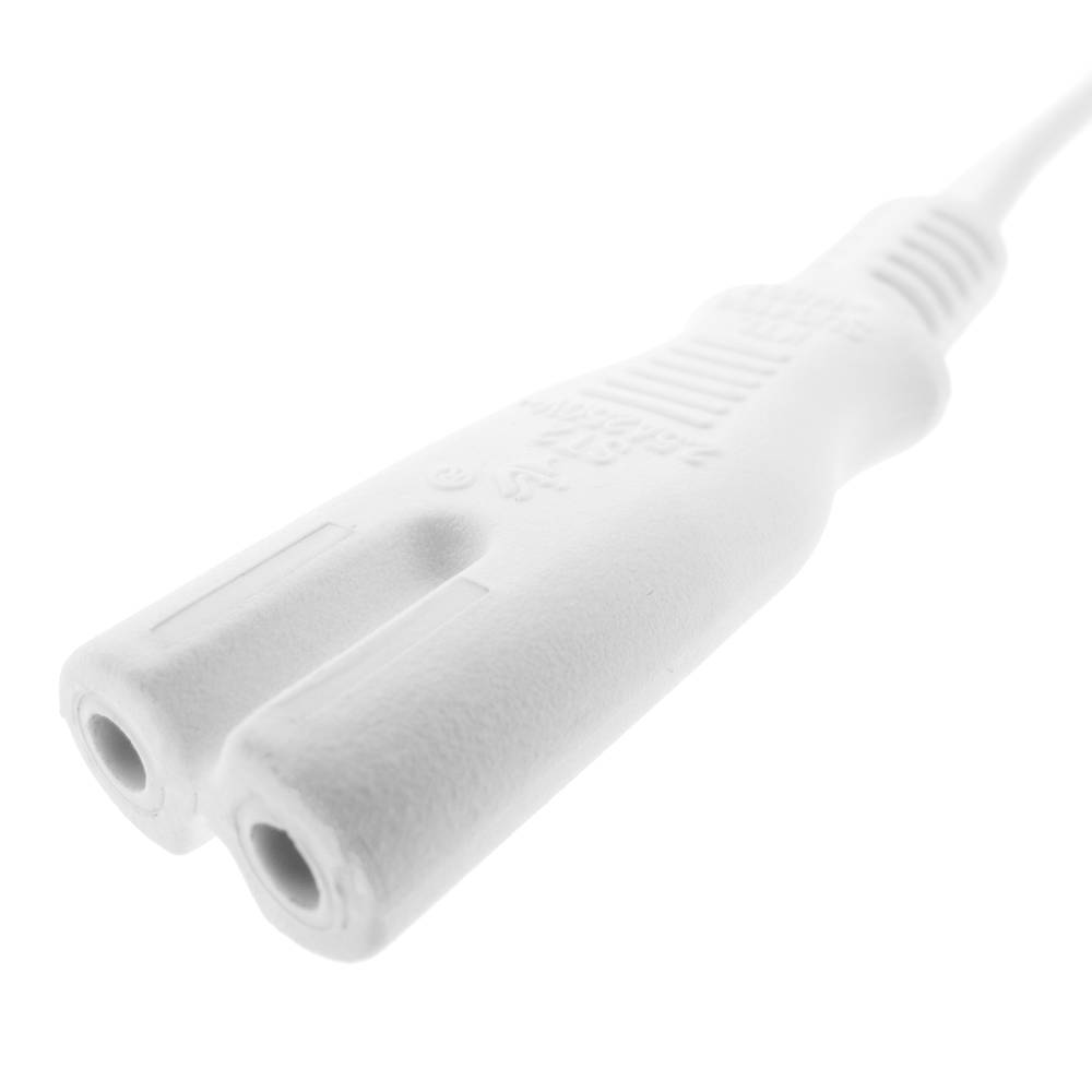 Cable eléctrico British Standard BS-1363-1 a IEC-60320-C7 de 1.8m blanco