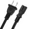 Cavo di alimentazione US NEMA 1-15P-IEC-60320-C7 1.8m nero