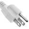 Cabo de alimentação US NEMA-5-15P para IEC-60320-C13 1.8m branco