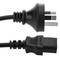 Cavo di alimentazione AU AS/NZS-3112-1 a IEC-60320-C13 di 1,8 m nero