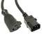 Cordon d'alimentation américain NEMA-5-15R IEC-60320-C14 0.4m noire