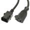 Cordon d'alimentation américain NEMA-5-15R IEC-60320-C14 0.4m noire