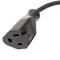 Cordon d'alimentation américain NEMA-5-15R IEC-60320-C14 0.4m noire