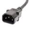 Cordon d'alimentation américain NEMA-5-15R IEC-60320-C14 0.4m noire