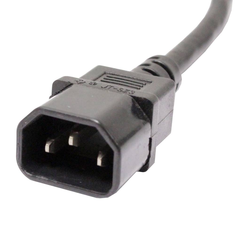 Cable eléctrico British Standard BS-1363-2 a IEC-60320-C14 de 0.4m negro