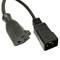 Kabel elektryczny US NEMA-5-15R zgodnie z IEC-60320-C20 0,4 m czarny