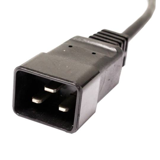 Elektrische kabel British Standard BS-1363-2 naar IEC-60320-C20 0.4m zwart