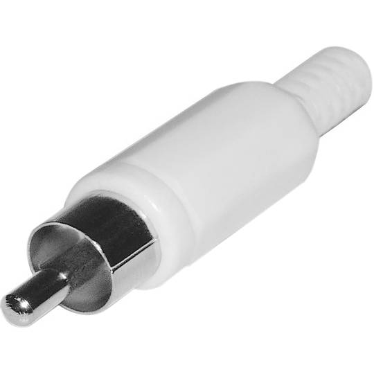 RCA-M-connector (wit)
