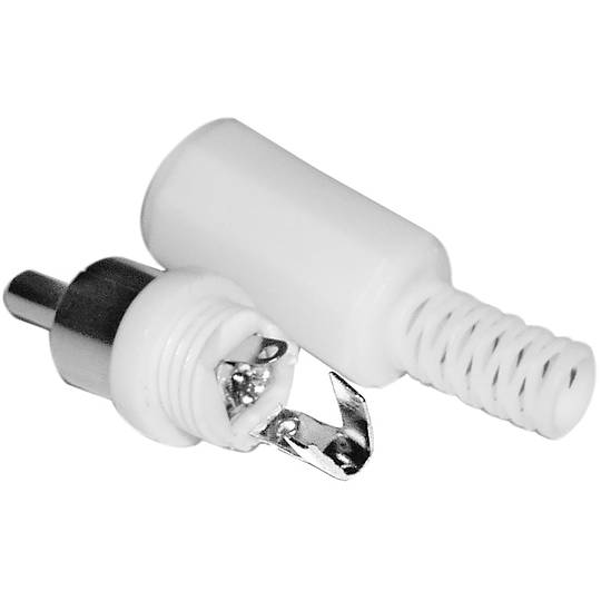 RCA-M-connector (wit)