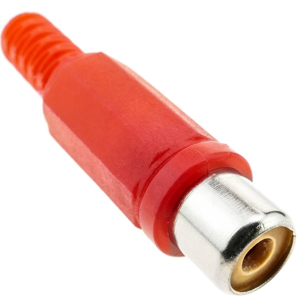RCA Plug Connector Red Plastic