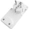 Clavija enchufe schuko acodado macho blanco extra-plano para detrás de muebles