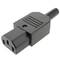 Pin IEC-60320 C13. Female plug straight