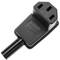 Pin IEC-60320 C13. Spina femmina con angolo