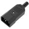 Pin IEC-60320 C14. Male plug straight