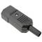 Pin IEC-60320 C14. Male plug straight