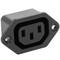 IEC-60320 C13 female recessed plug for panel and replacement