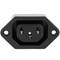 IEC-60320 C13 female recessed plug for panel and replacement