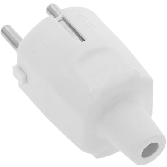 Spina Schuko spina dritto maschio bianco