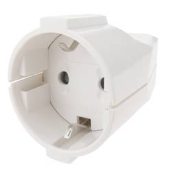 Branchez Schuko femelle droit blanc