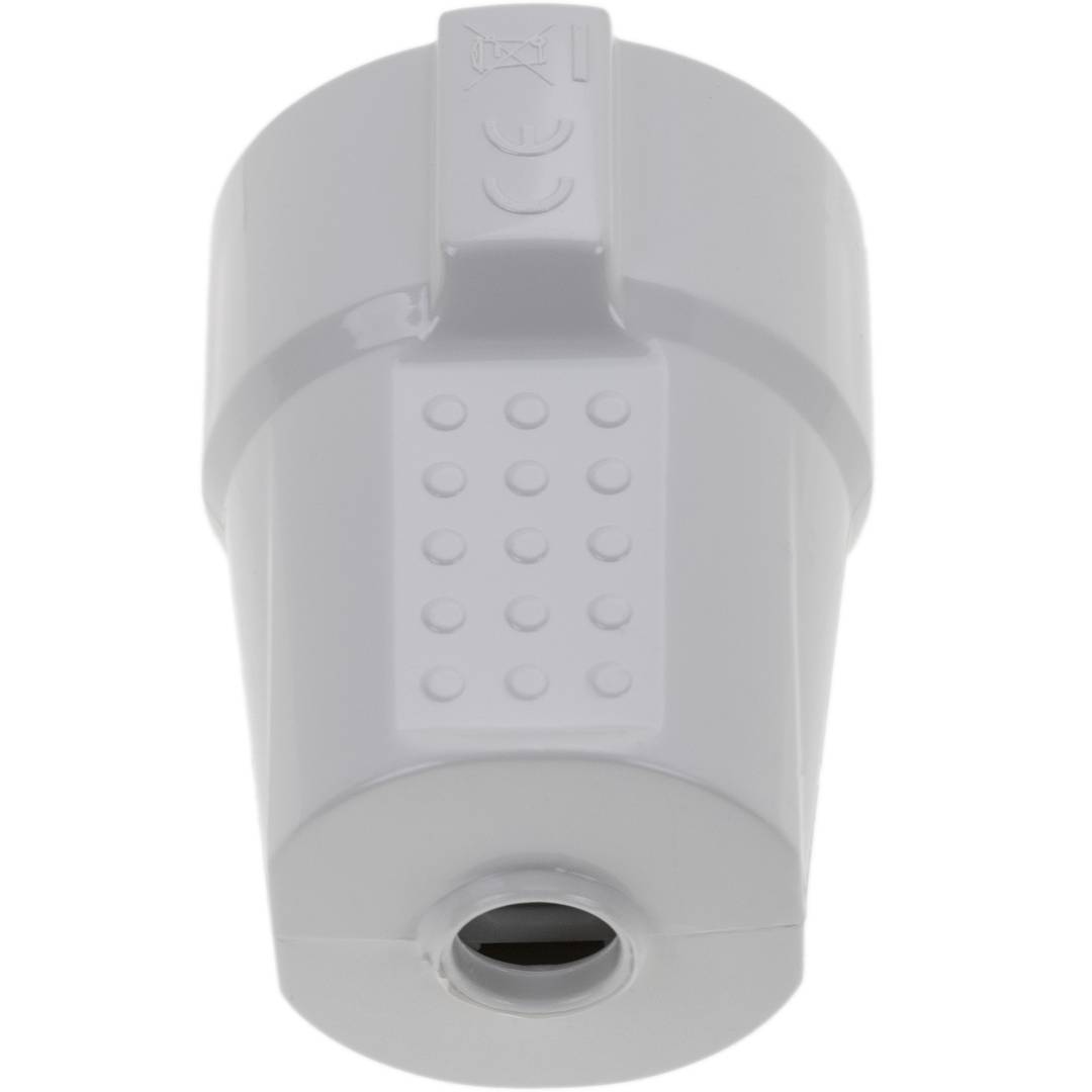 Clavija enchufe schuko recto hembra blanco