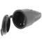 Tomada schuko plug reta fêmea IP44 preto